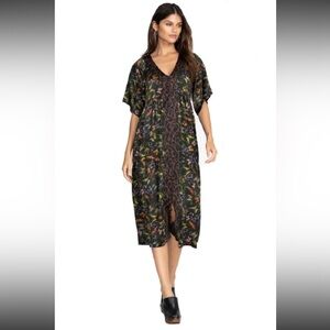 Johnny Was Midnight Mariposa Button Front Dress